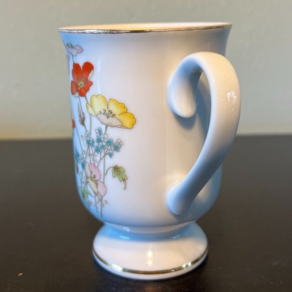 Vintage Fanci Florals Collection Japan PAINTED POPPY Porcelain Teacup Mug Cup - Picture 4 of 11